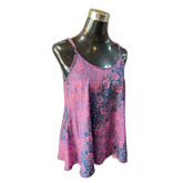 Solera Estampada Con Flores Viscosa Seda Corte Campana